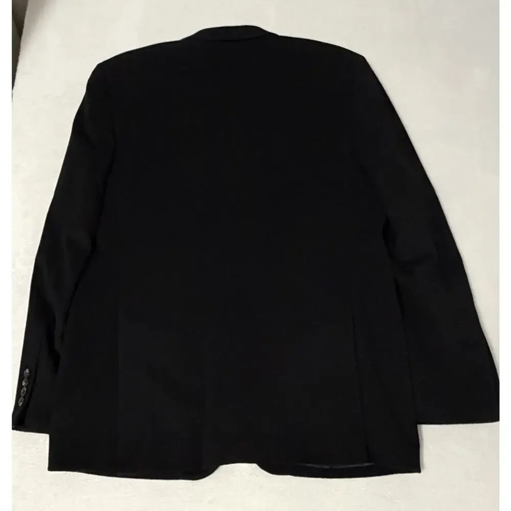 Jos A Bank Exec. Collection 44XL Black Wool Silk 70/30 Tailored Fit Sport Coat